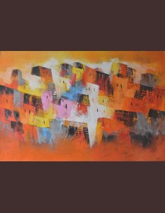 Tableau figuratif moderne -...