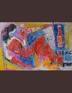 Tableau figuratif moderne -...