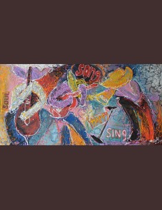 Tableau figuratif moderne -...