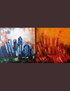 Tableau abstrait moderne -...