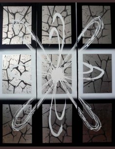 Triptyque abstrait moderne...