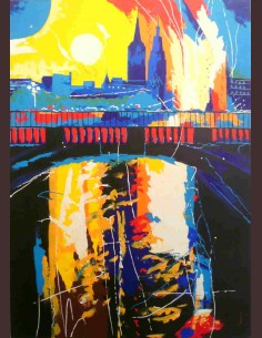 Tableau abstrait moderne -...